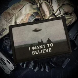 Parche táctico Velcro Área 51 OVNI para mochila militar