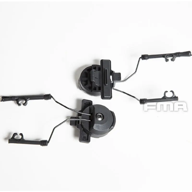 FMA casco táctico airsoft con soporte adaptador riel y auricular - imagen 3