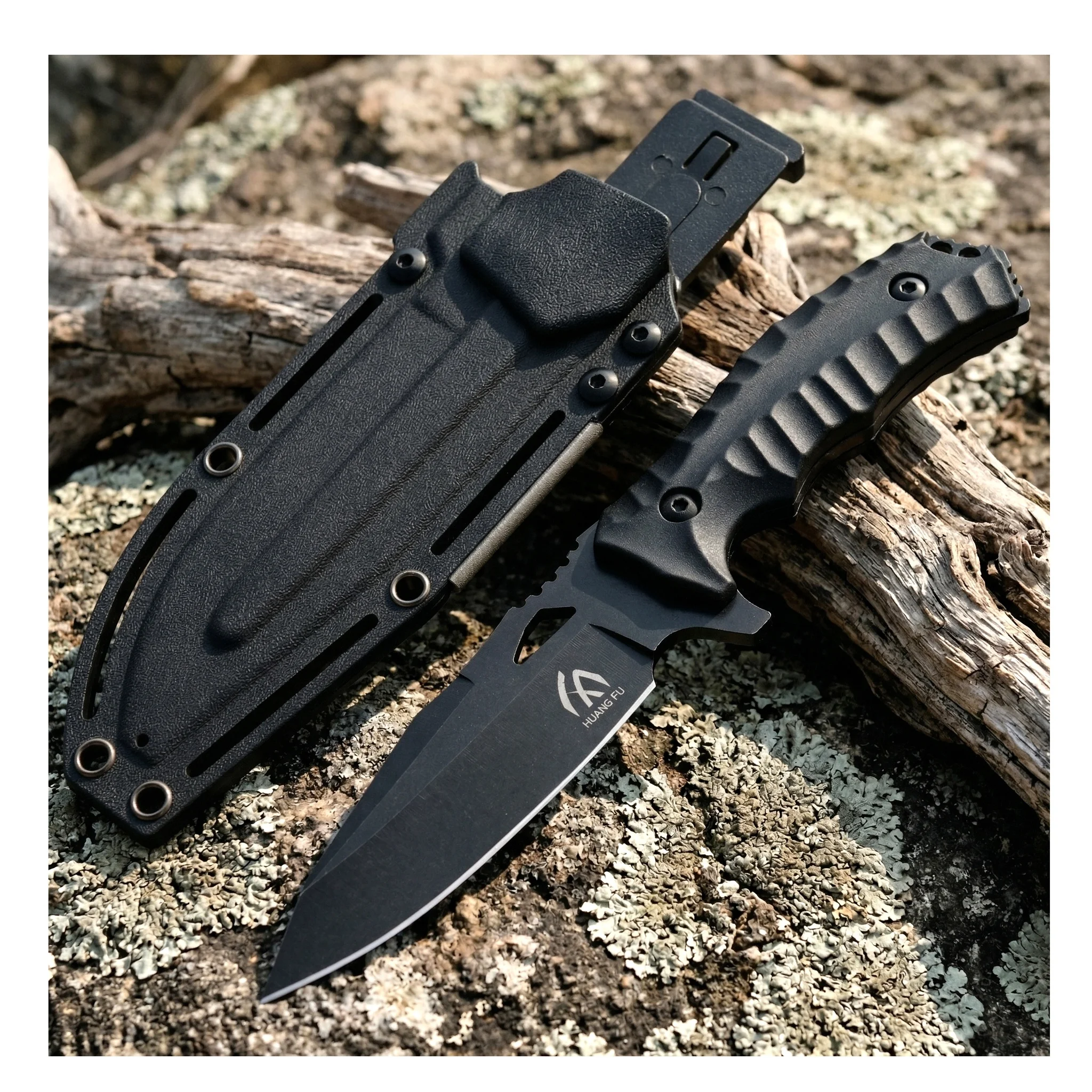 Cuchillo táctico mango G10 y funda para al aire libre - imagen 4
