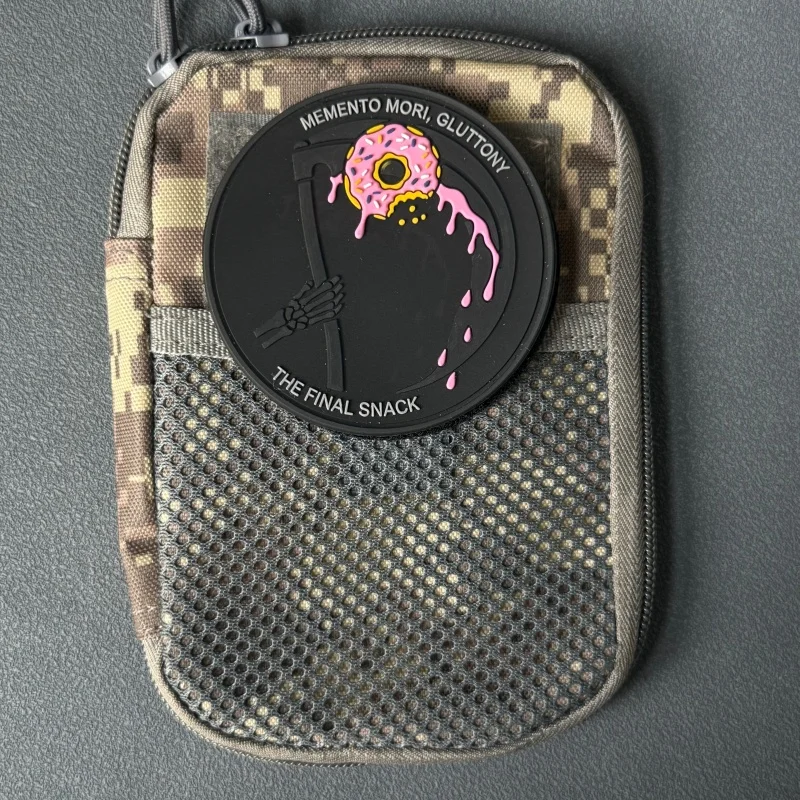 Parche táctico PVC con gancho y bucle Memento Mori para mochila - imagen 5