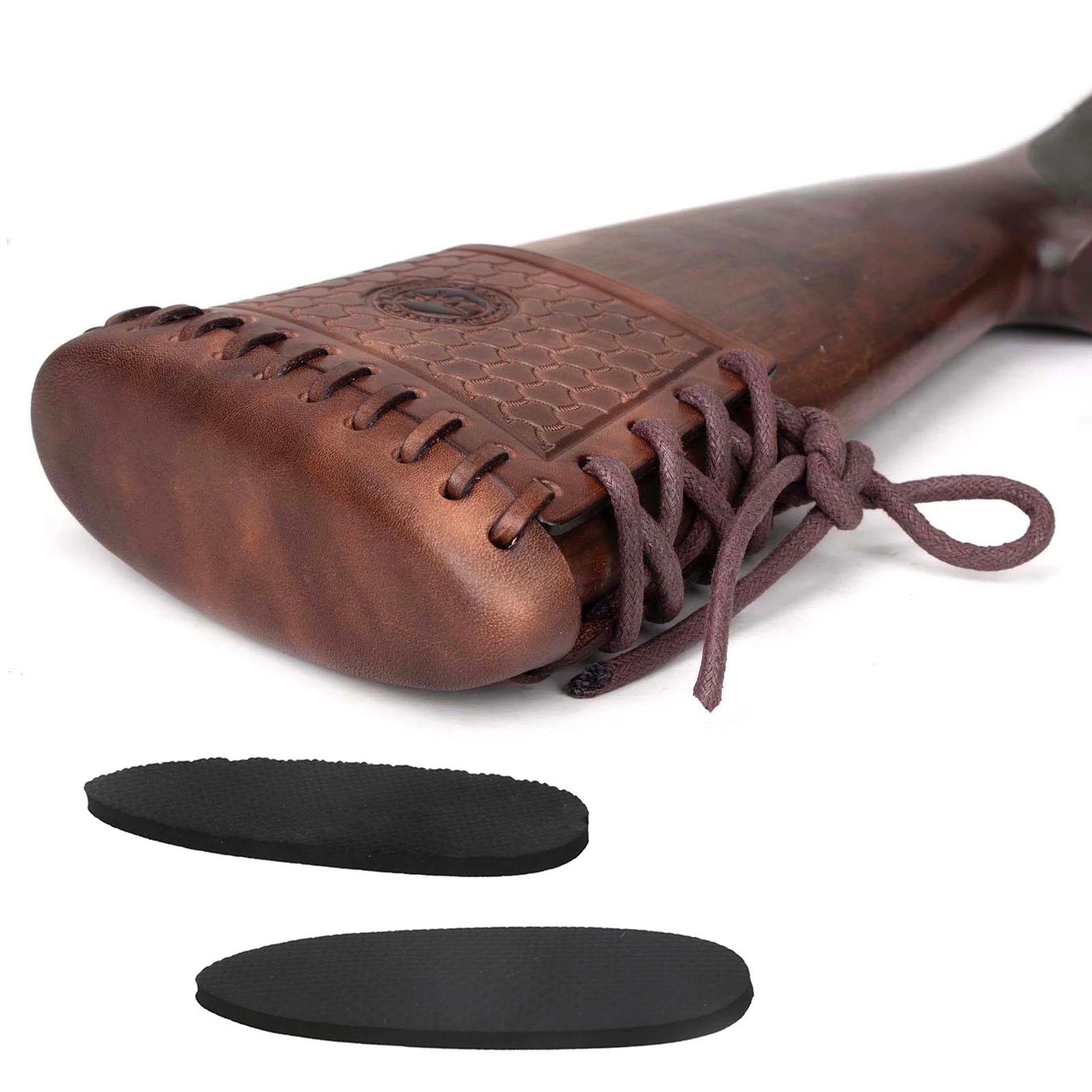 Tourbon Protector de culata de cuero para caza, deslizable ajustable - imagen 4