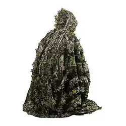 Poncho ghillie 3D Woodland para caza y observación