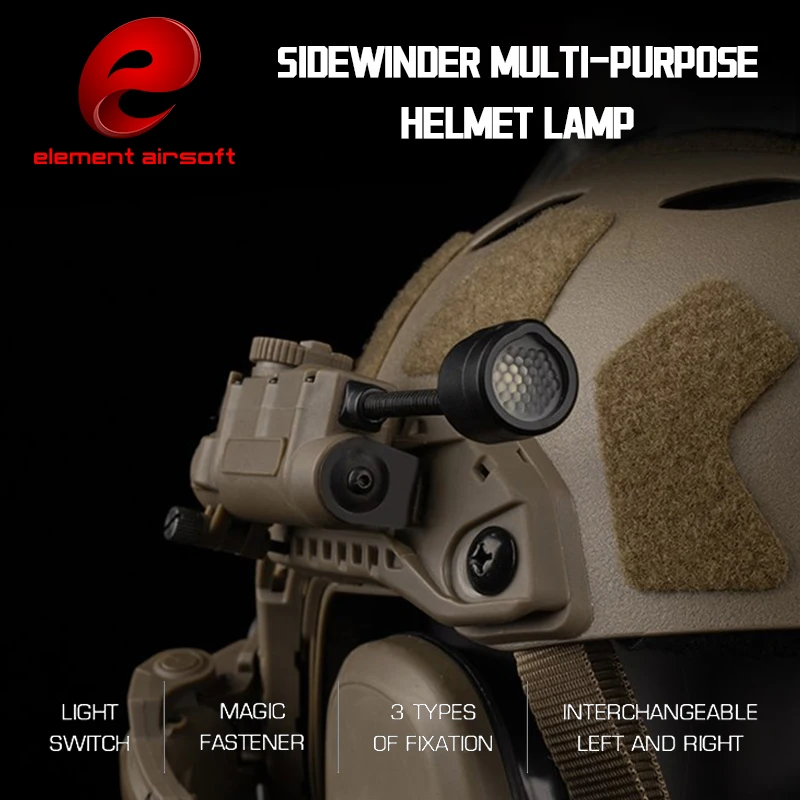 Sidewinder luz táctica estroboscópica IR para casco rápido multiusos