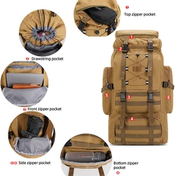 Mochila táctica Molle de viaje para senderismo y camping