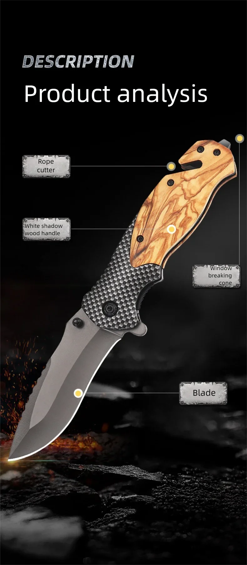 Cuchillo de bolsillo compacto