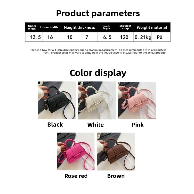 Vista del bolso compacto para mujer