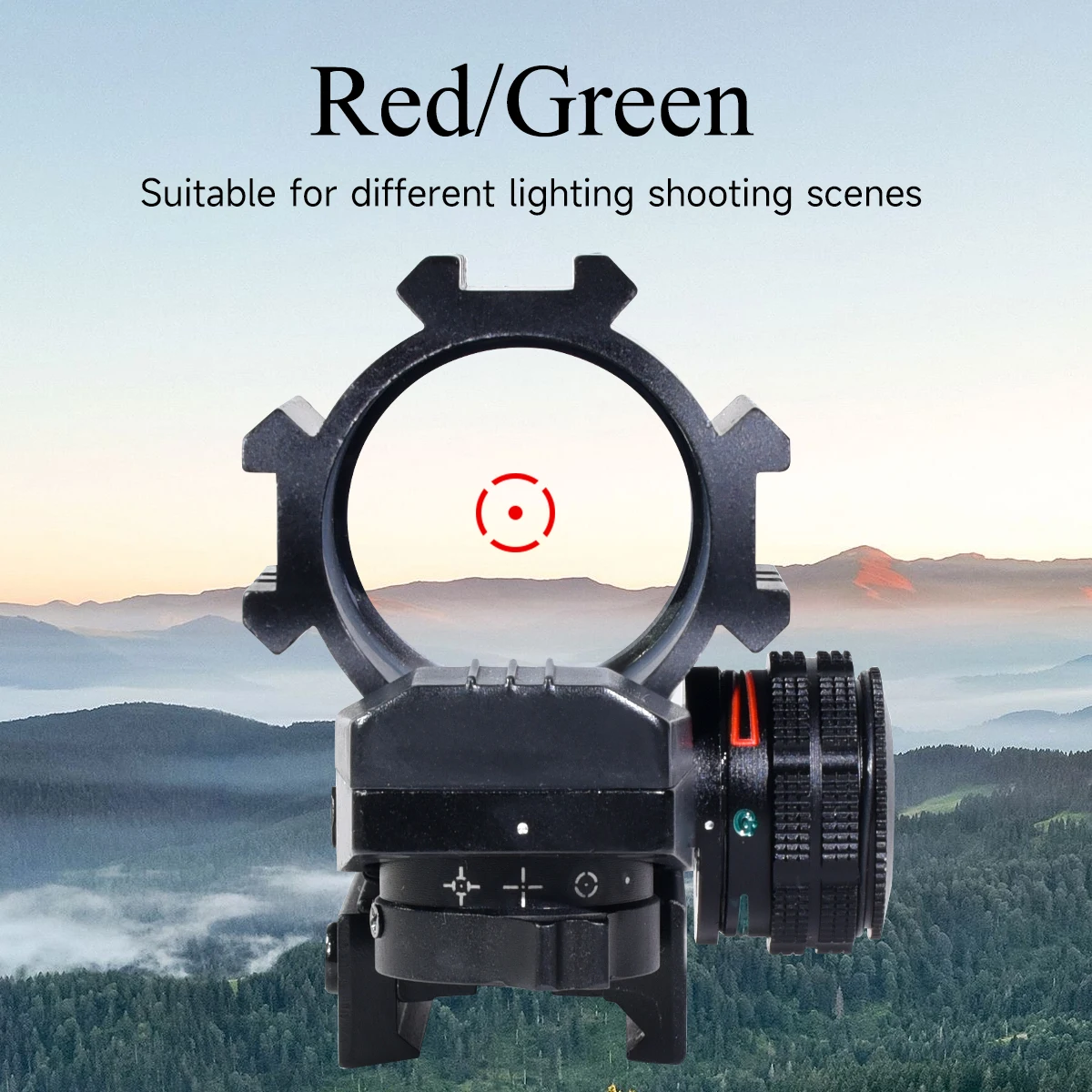 Óptica Holográfica HD112 Punto Rojo/Verde con Láser – Rifles y Pistolas - imagen 4