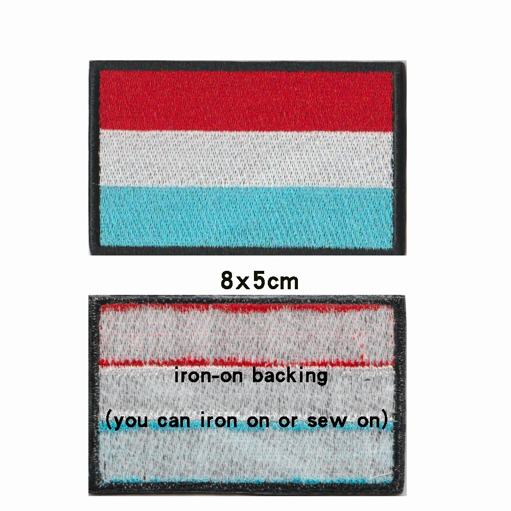 Parche bordado bandera Luxemburgo con velcro – Insignia moral militar - imagen 3