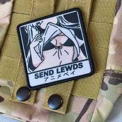 Parche táctico estampado chica anime – para gancho y bucle