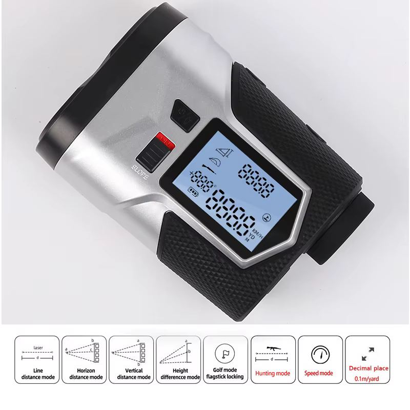 Telémetro láser golf 1200m recargable con indicador de pendiente - imagen 2