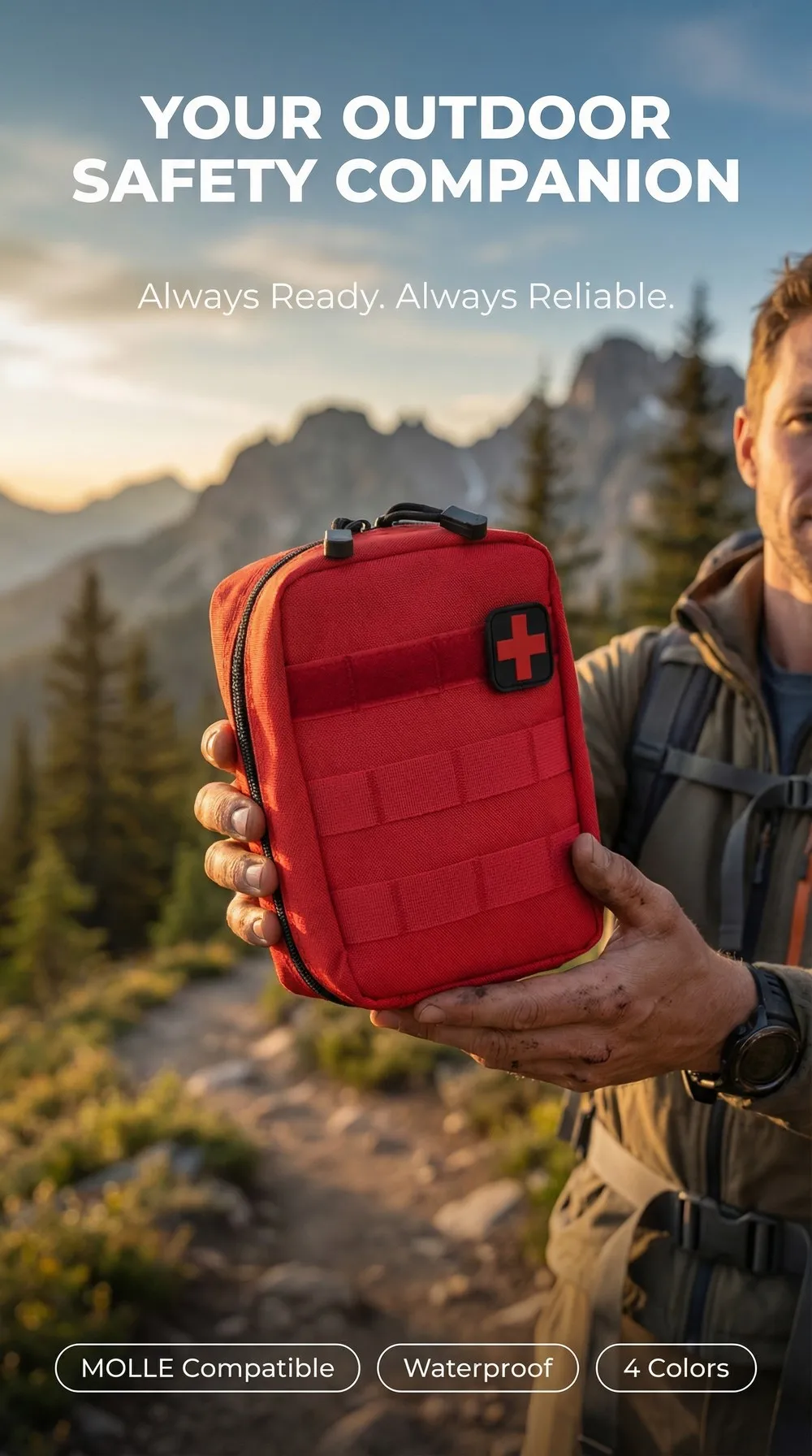 Bolsa MOLLE IFAK táctica con panel frontal