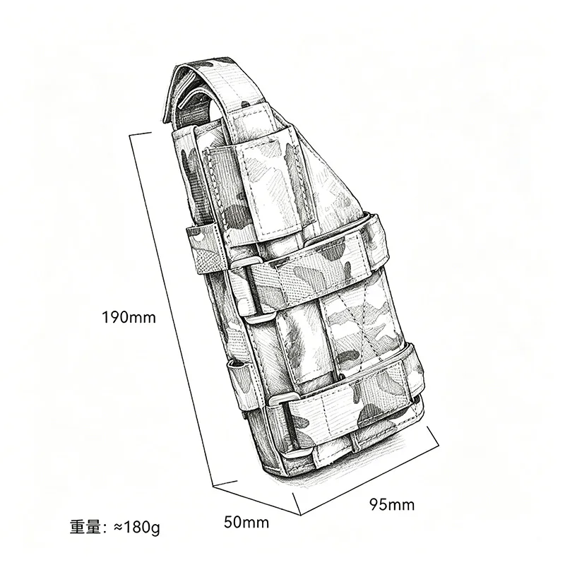 Glock 17 funda táctica para pistola exterior con bolsa cargador - imagen 3