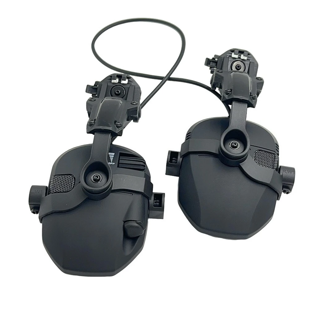Auriculares en configuración de uso, pensados para actividades de tiro
