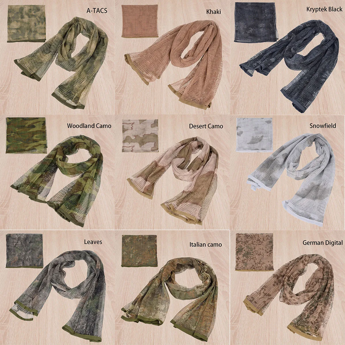 Shemagh táctico camuflaje – Pañuelo militar cuello y cara - imagen 2