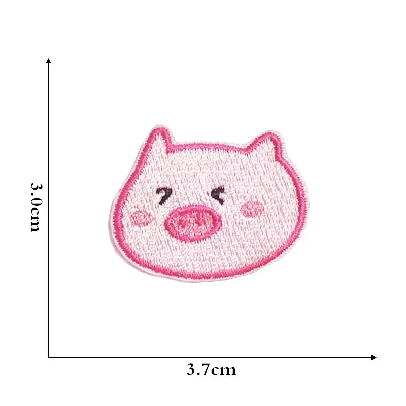 Parche termoadhesivo cerdito rosa para planchar infantil, artesanía