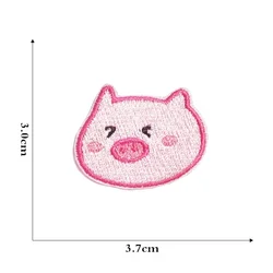 Parche termoadhesivo cerdito rosa para planchar infantil, artesanía