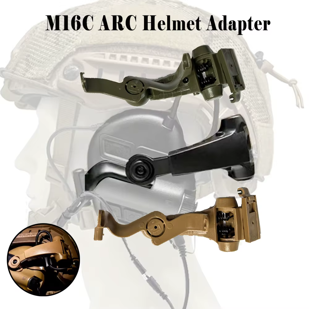 Auriculares tácticos M16C con kit montaje casco caza tiro