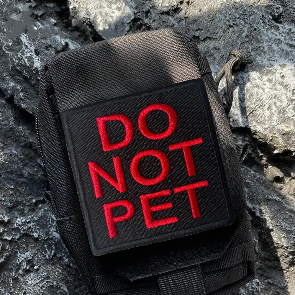 Parche bordado táctico eslogan NO MOCIONAR con velcro para mochila - imagen 5