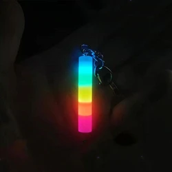 Llavero lumínico EDC en resina colorido - tubo no tritio, colgante