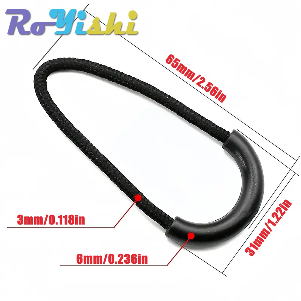 Tirador Lariat cremallera U – Cordón táctico negro - imagen 2