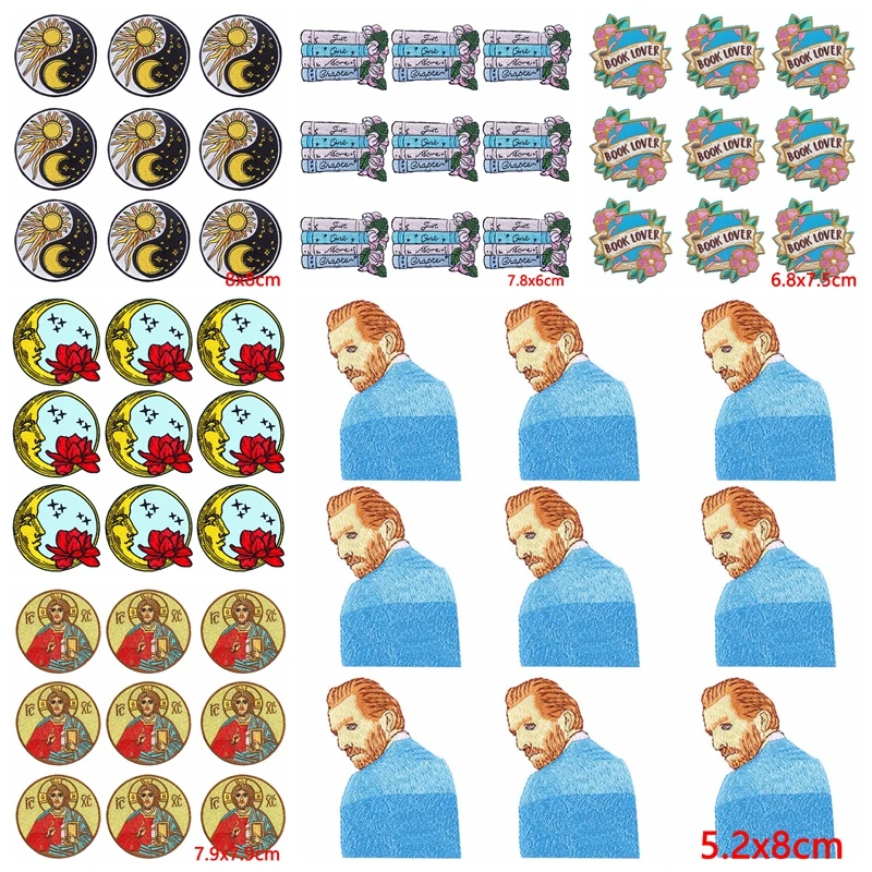 Parches bordados con motivos de Van Gogh