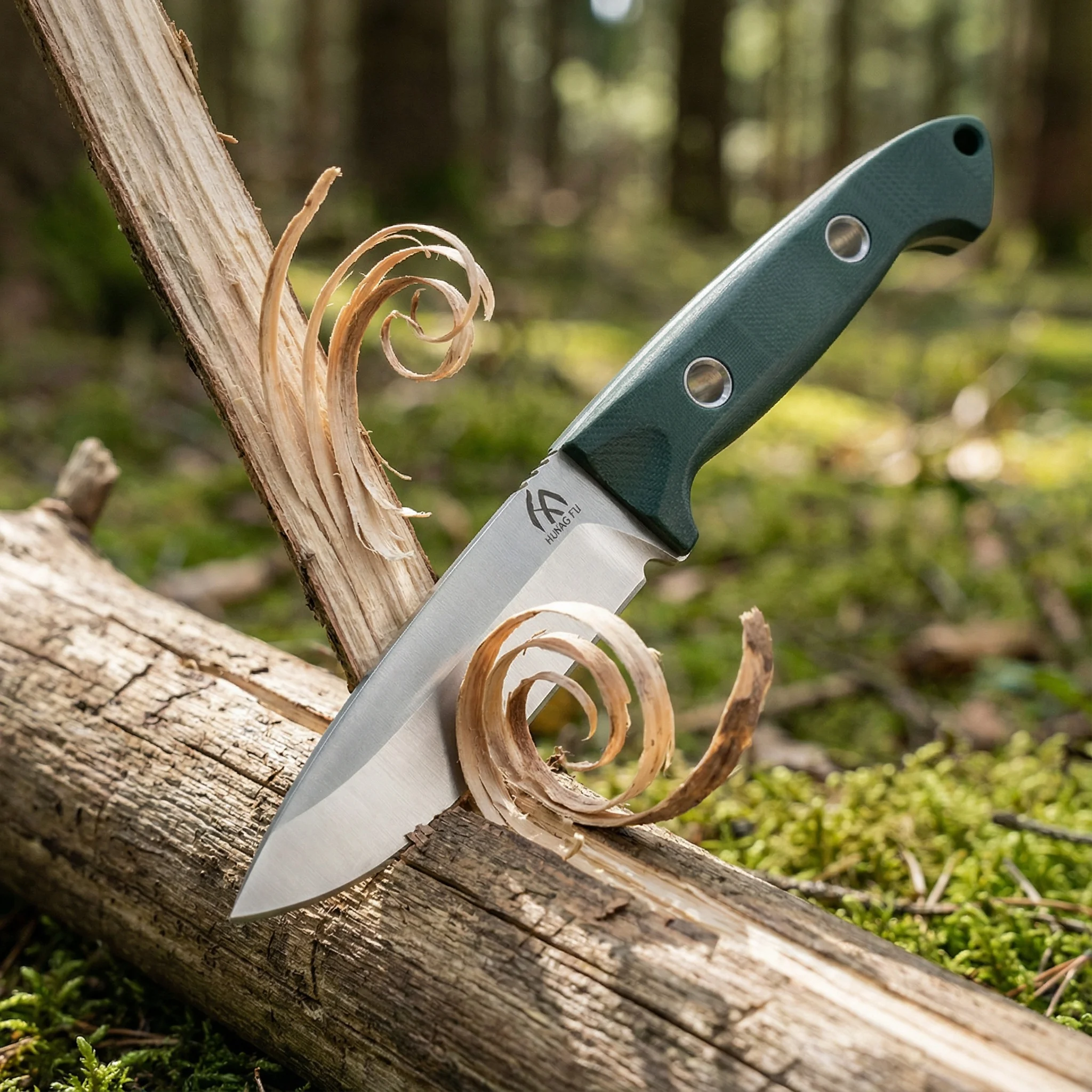 Cuchillo fijo de exterior con funda para senderismo y camping - imagen 3