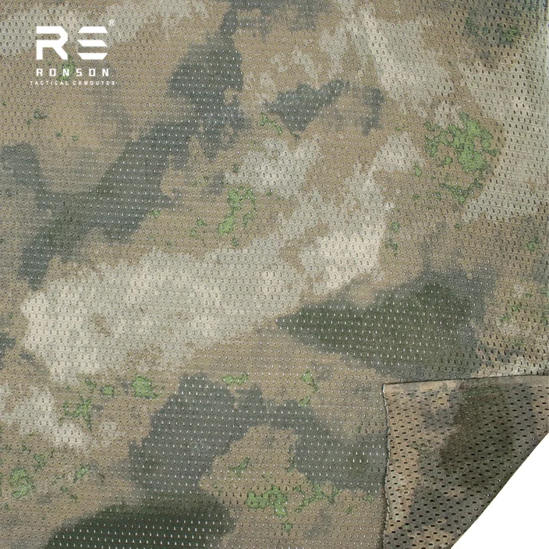 A-TACS-FG tela de malla camuflada poliéster antiestática doble cara