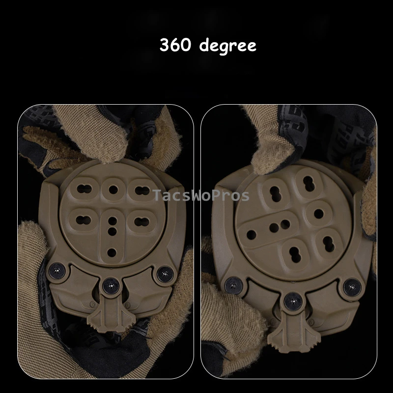 Funda táctica de pistola MOLLE modular con clips y adaptador
