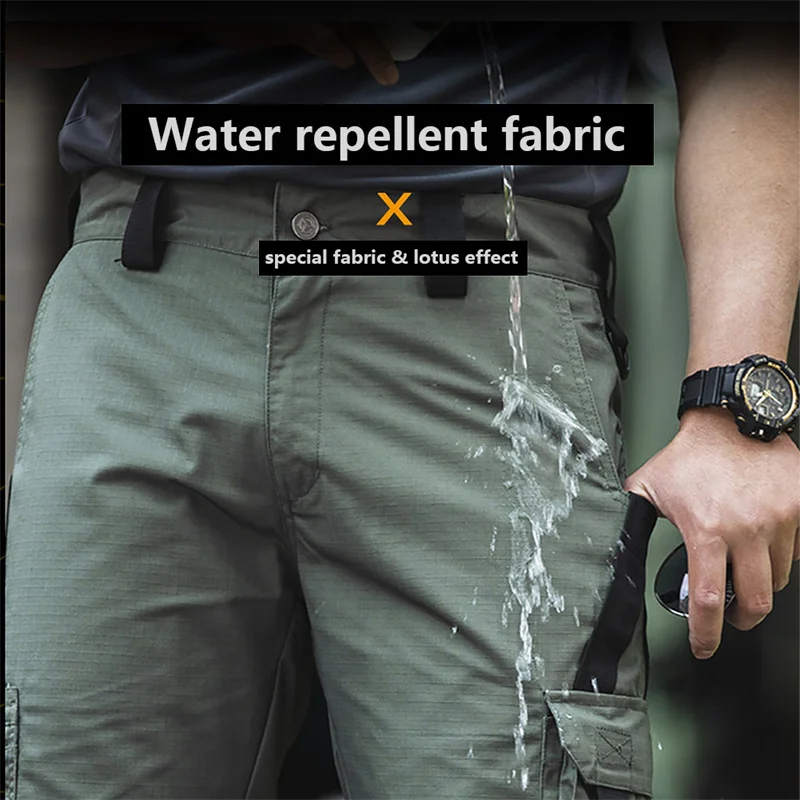 Pantalones cortos tácticos para hombre con bolsillos múltiples - imagen 3