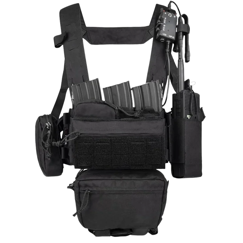 Chaleco táctico YAKEDA con portacargadores, porta pistola y MOLLE - imagen 2