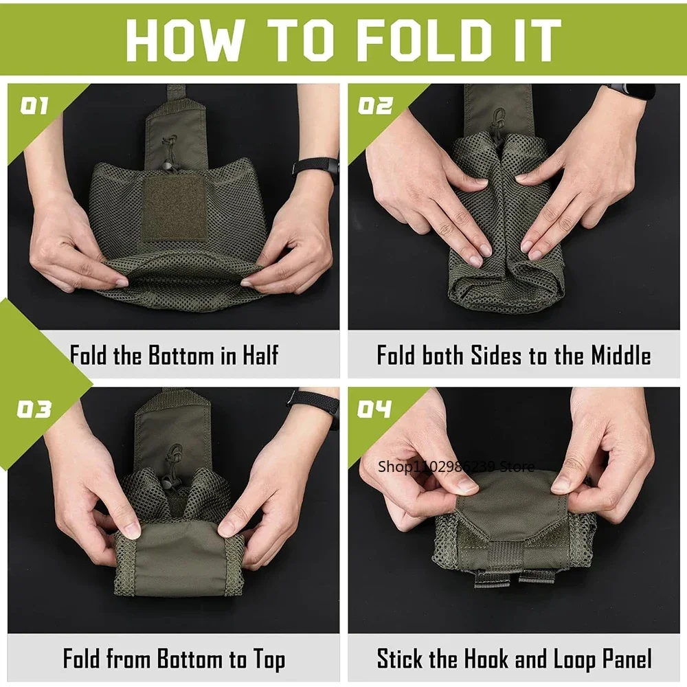 Bolsa táctica enrollable MOLLE con bolsillo EDC - imagen 4