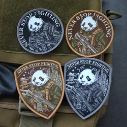 Parche Velcro táctico camuflaje panda militar para chaqueta mochila