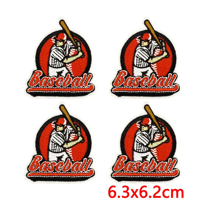 Parche bordado termoadhesivo béisbol con logo deportivo para ropa - imagen 2