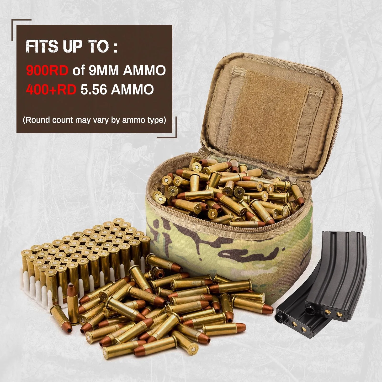 Estuche táctico para munición de pistola y rifle – Bolsa de tiro - imagen 5