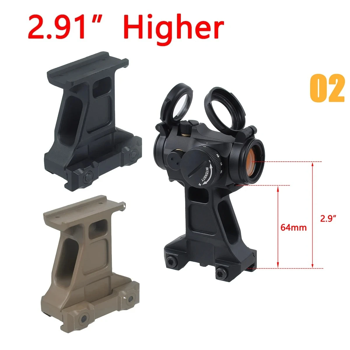 UNITY soporte QD rápido para mira de punto rojo aluminio - imagen 3