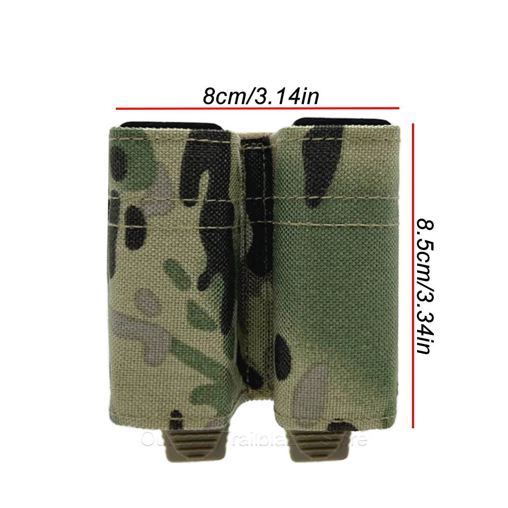 Porta-revistas táctico doble para pistola 9MM con clip MOLLE - imagen 5