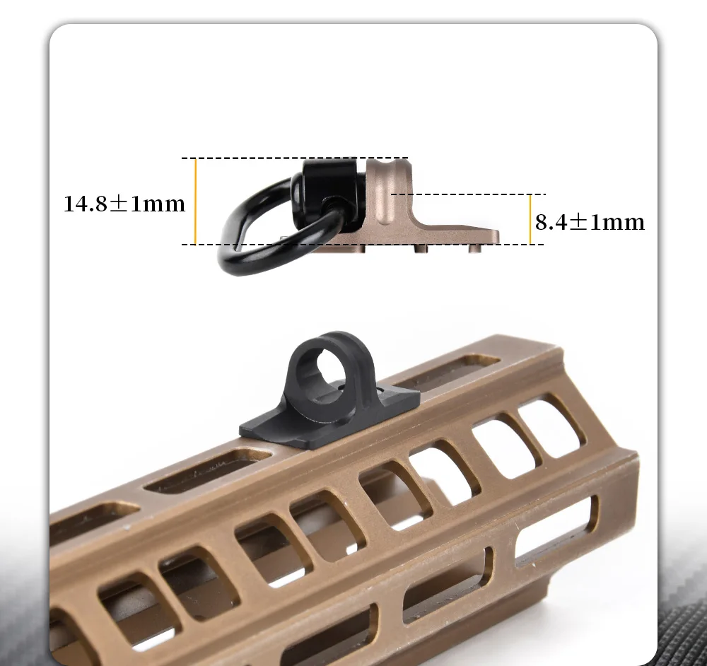 Montaje sobre riel tipo M-LOK/KeyMod