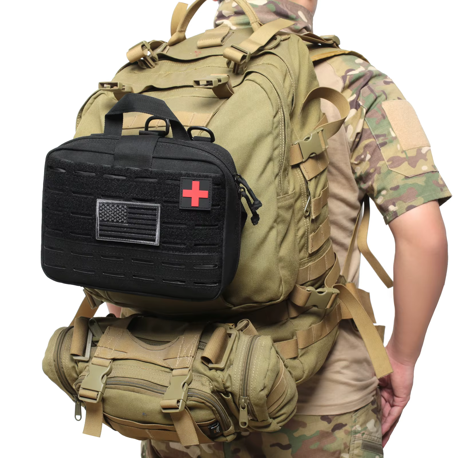 Bolsa táctica MOLLE IFAK primeros auxilios gran capacidad para equipo médico - imagen 5
