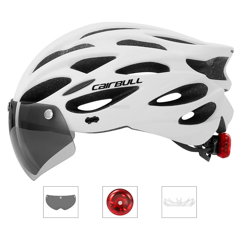 Luz LED trasera para casco de bicicleta MTB y carretera con visera