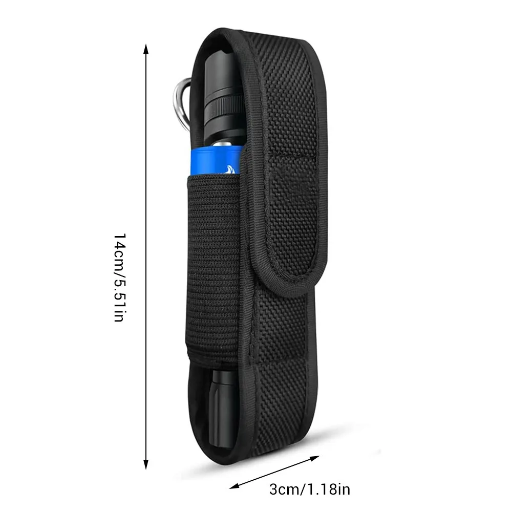 Funda táctica MOLLE para linterna con compartimento para batería - imagen 3