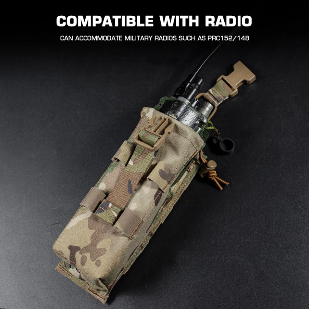 Bolsa táctica MOLLE para radio walkie talkie