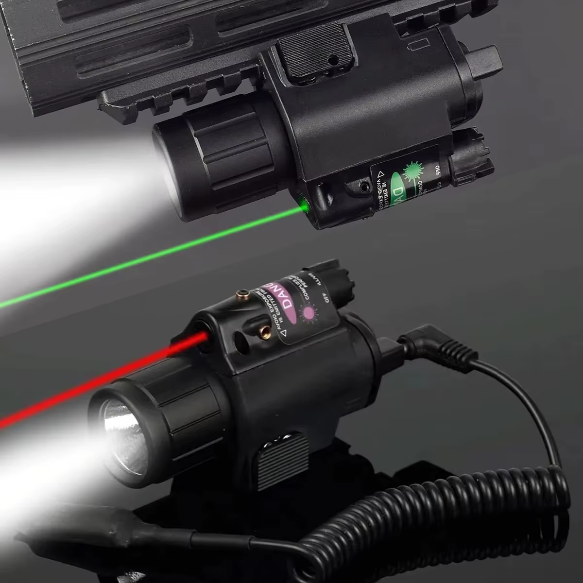 Linterna táctica LAMBUL montada en pistola Glock
