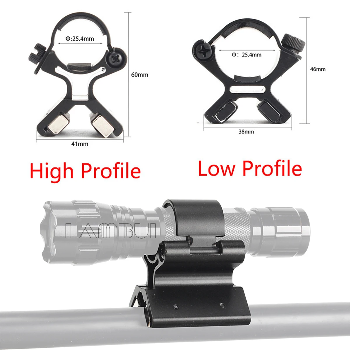 Abrazadera táctica universal para soporte de linterna y visor - imagen 3