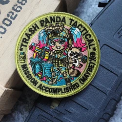 Parche bordado mapache kawaii anime – Gancho y bucle para mochila