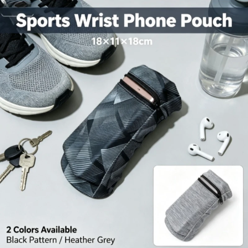 Brazalete deportivo para correr con bolsa porta móvil muñeca - imagen 4