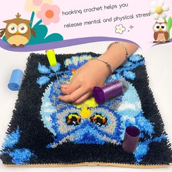 Kit de ganchillo navideño con lienzo impreso para cojín decorativo