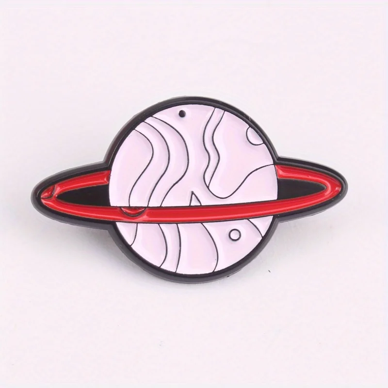 Pin esmaltado espacial minimalista planeta rojo – Para STEM educación - imagen 3