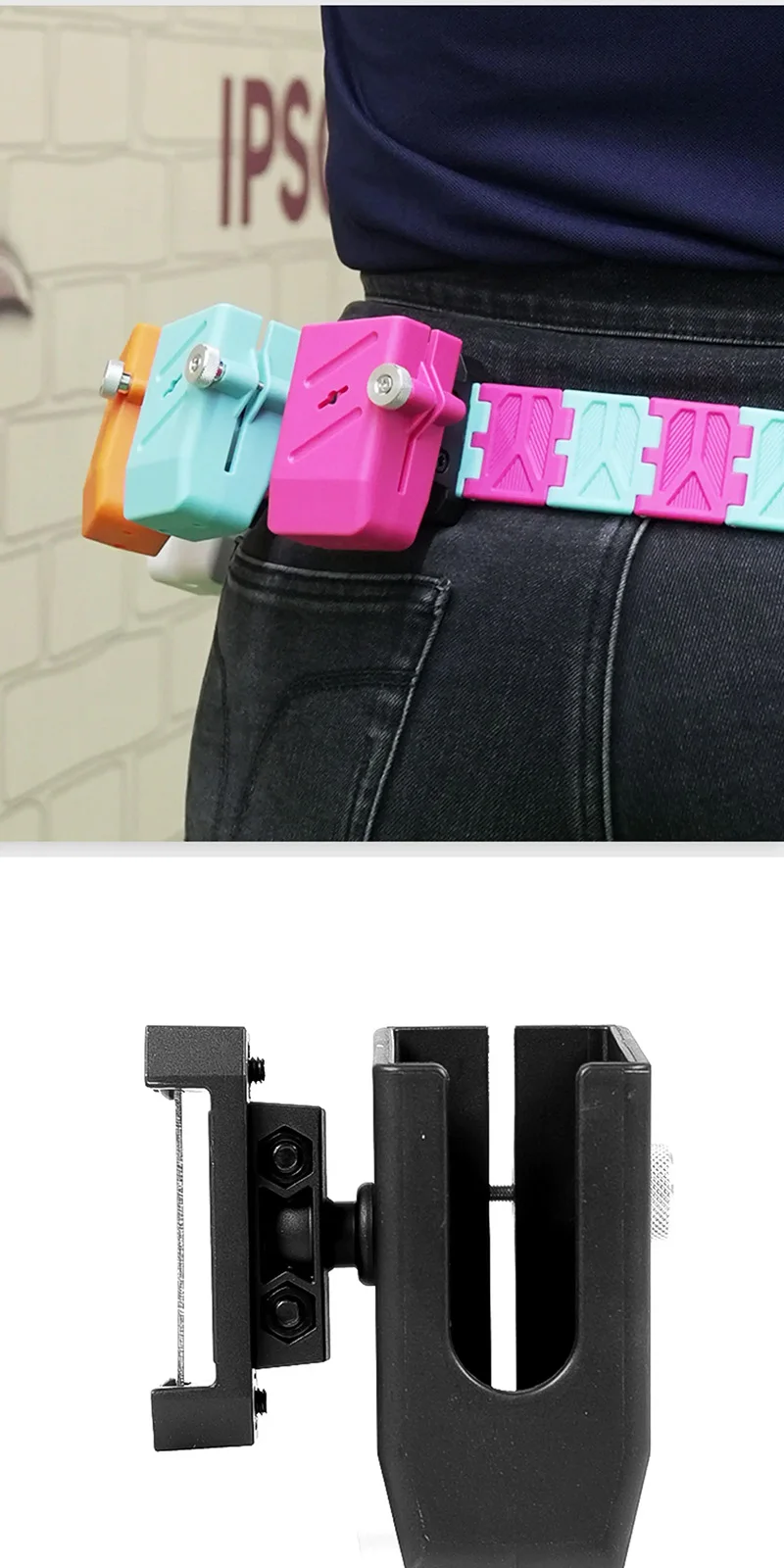 Funda táctica para cargador en uso
