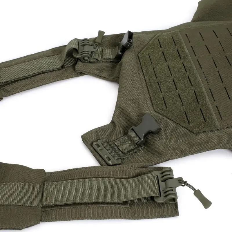 Chaleco táctico MOLLE ligero con corte láser desmontable rápido
