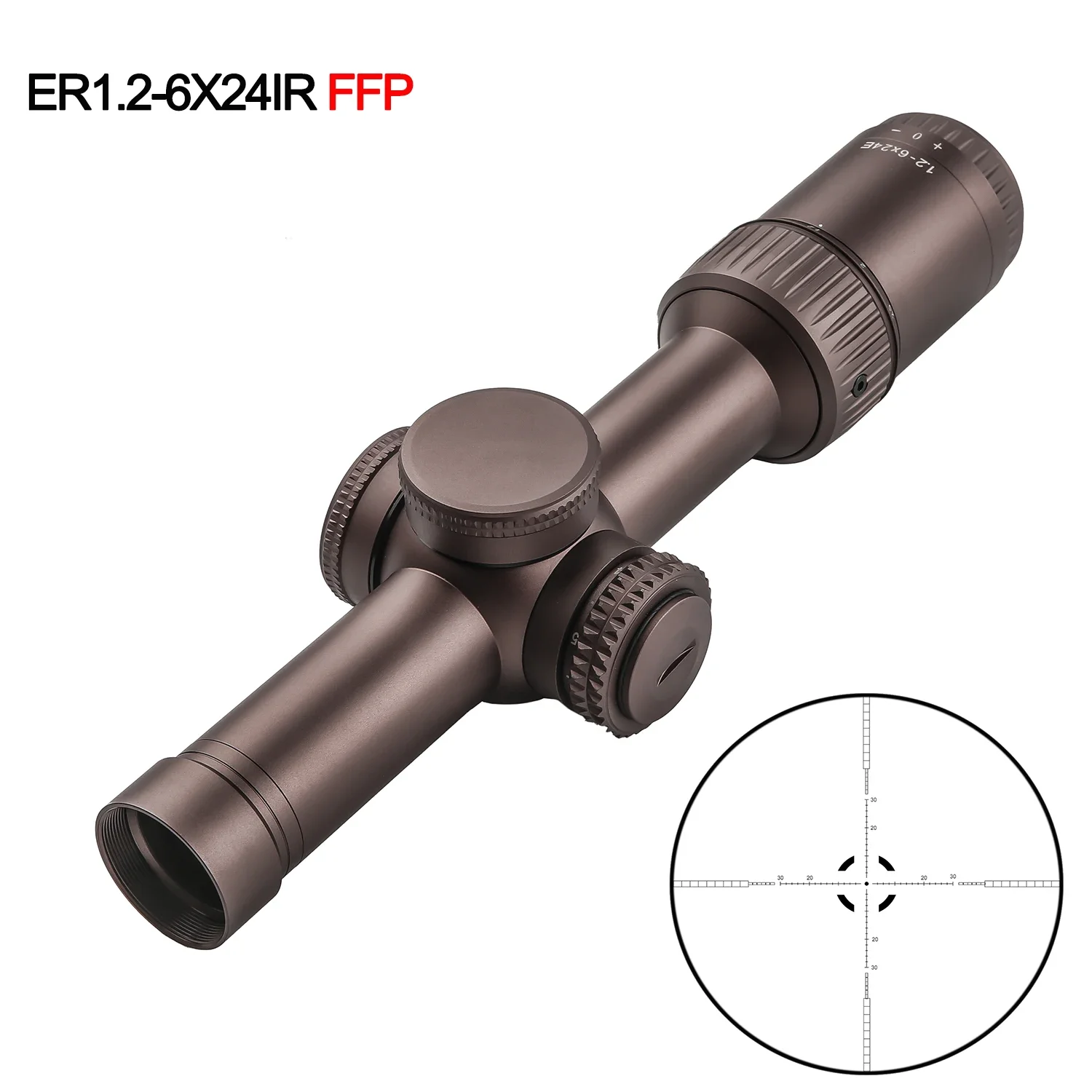 T-Eagle XT mira telescópica táctica con IR FFP para caza y airsoft - imagen 4